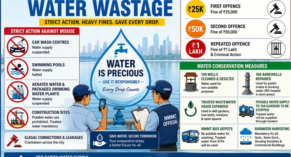 Newsband - Water misuse to attract Rs 1 lakh penalty